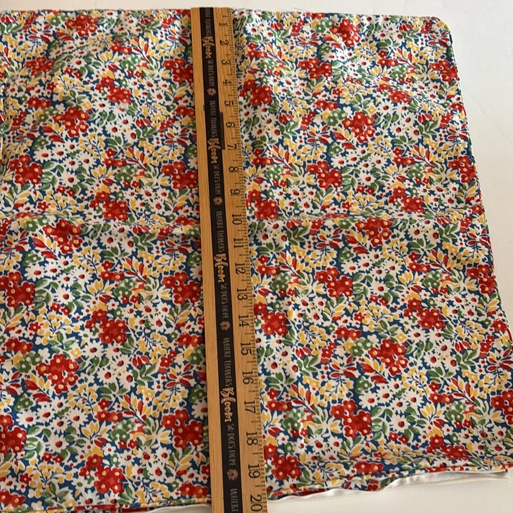RALPH LAUREN Poppy Floral DECORATIVE PILLOW Sham Red Yellow Blue Green Floral